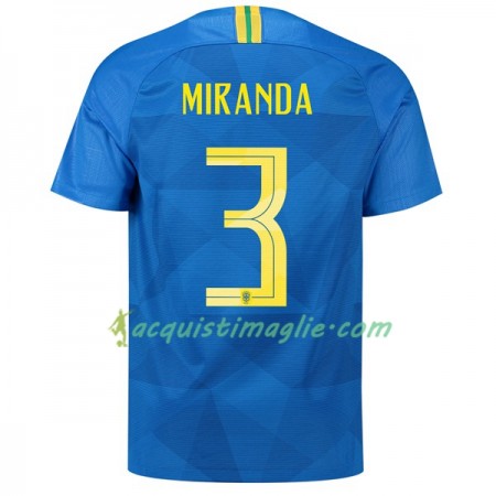 Divisa di Calcio Brasile Miranda 3 Trasferta Mondiali 2018